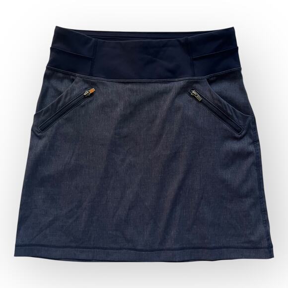 Lucy Do Everything Dark Heather Blue Elastic Waist Activewear Skirt Size XS - Picture 1 of 14